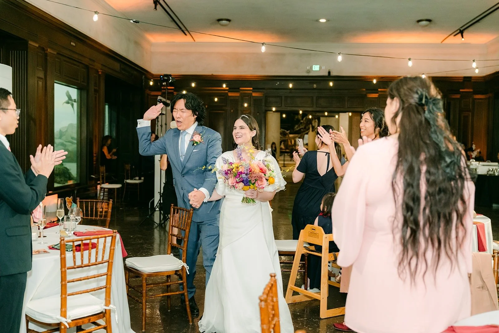 Jessie and Philip dancing in after their grand entrance
