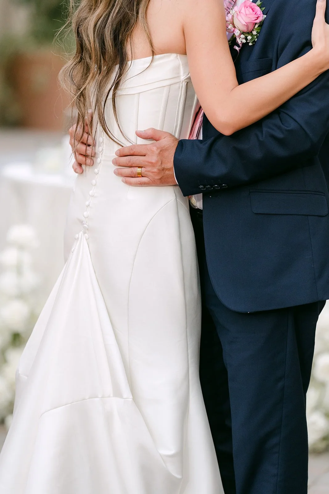 Close up of the father daughter dance