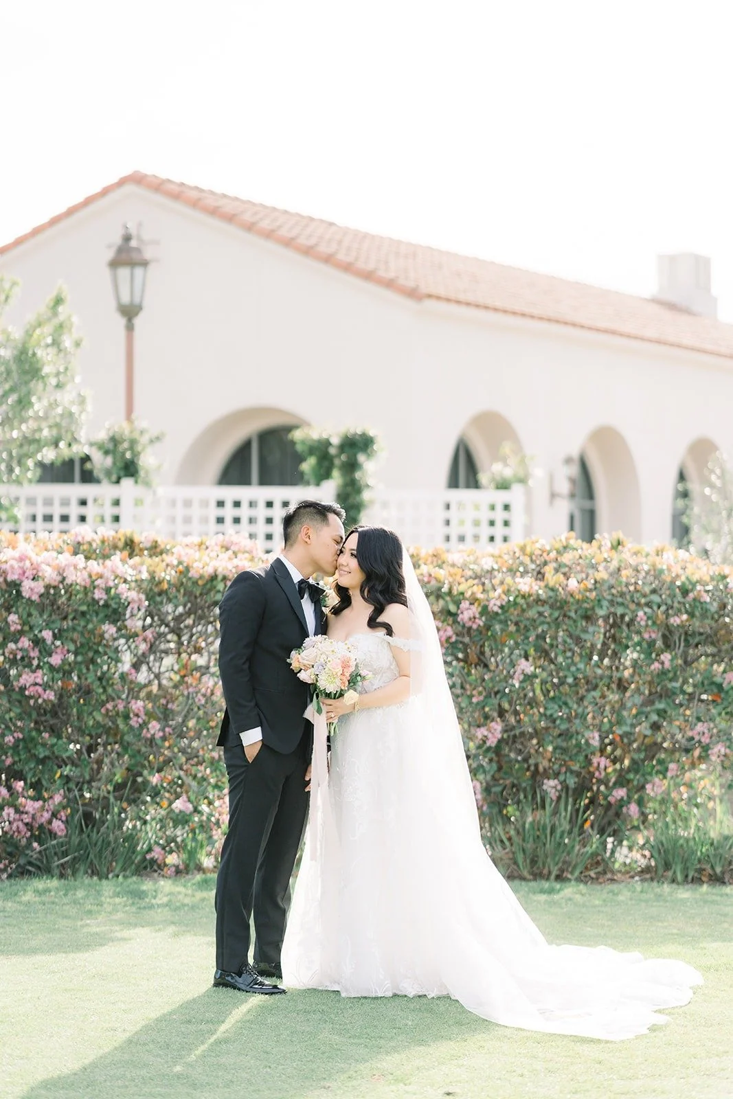 Francesca and Ralph on the lawn at The Clubhouse at Anaheim Hills