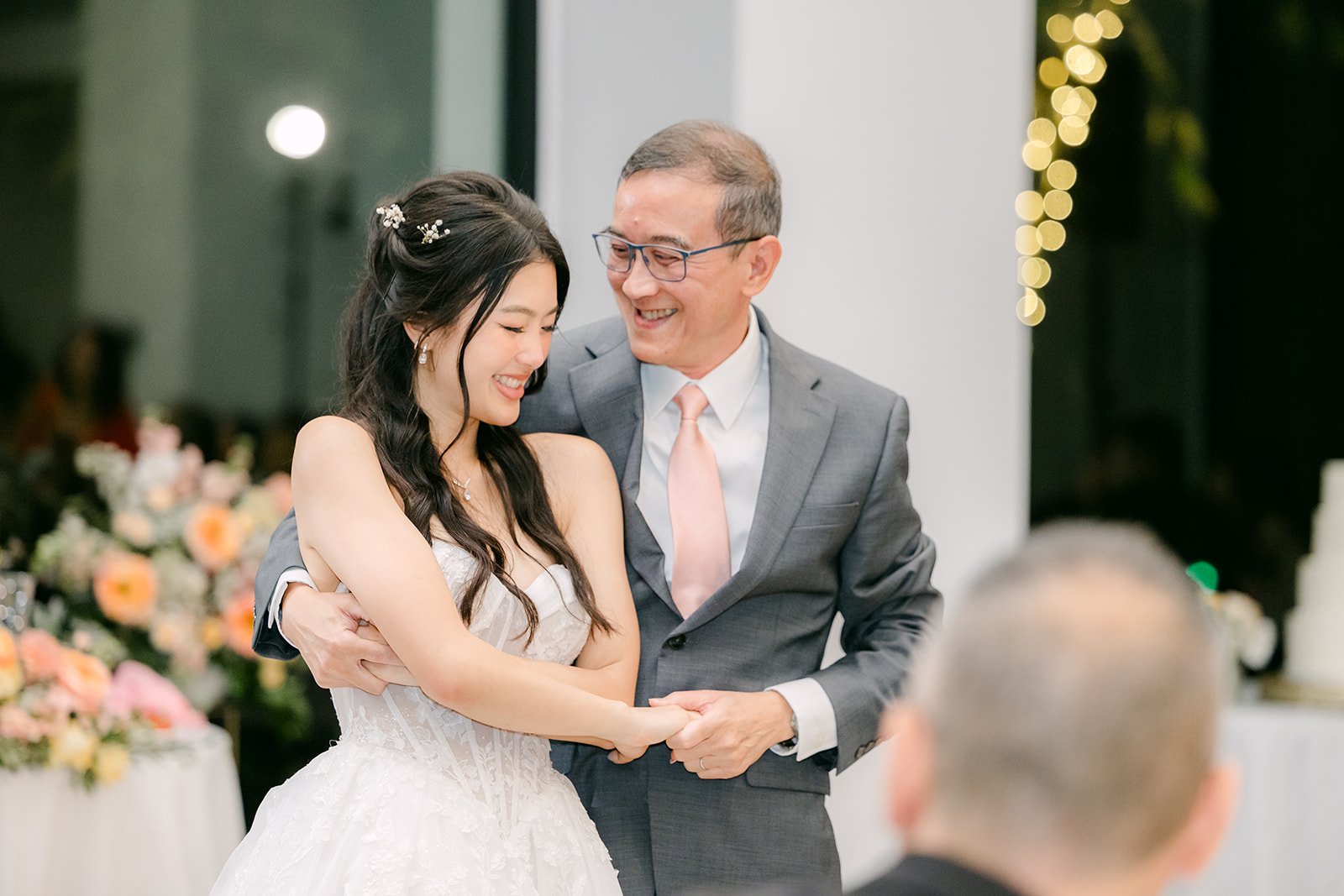 Clarissa smiling during the father daughter dance