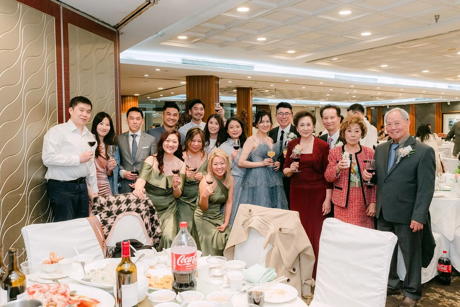 One last table group photo at Five Star Seafood Restaurant in San Gabriel, photographed by One and Only Production