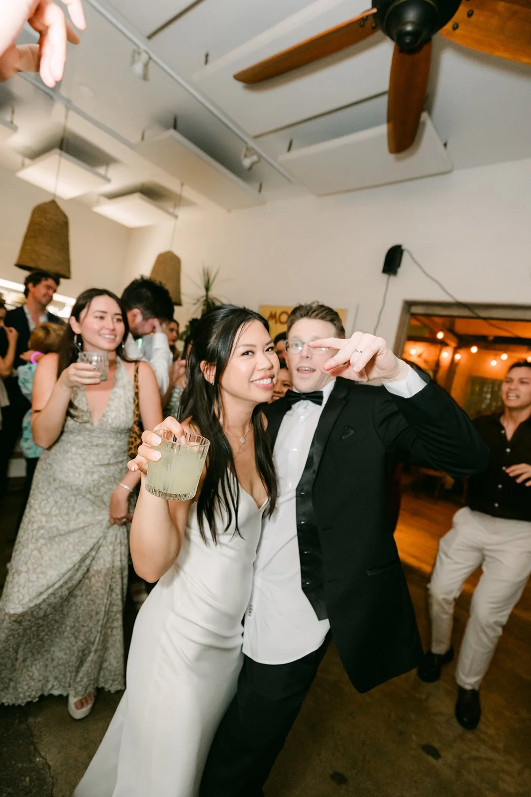 Justine dancing with friends