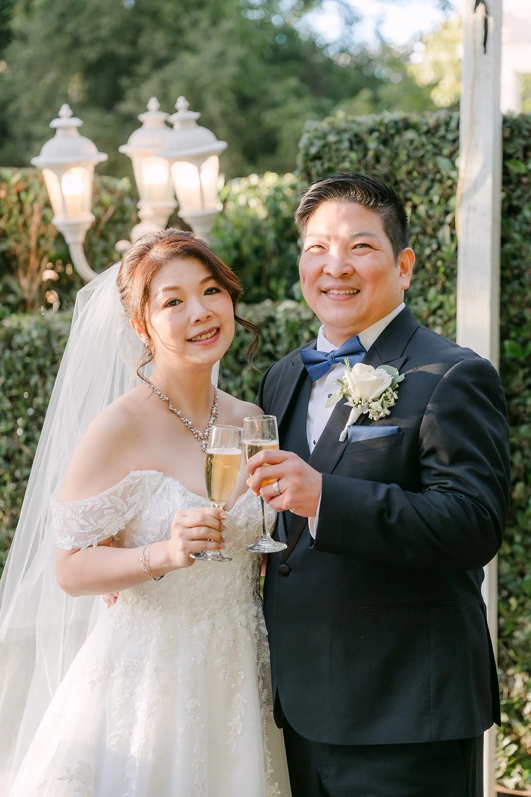 Sochi and Jay raise a champagne toast after the ceremony, photographed by One and Only Production