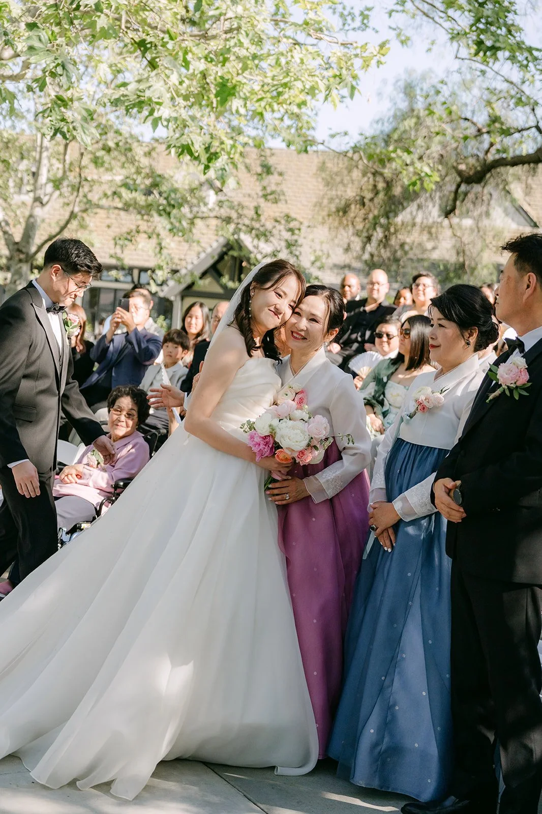 Judy and Joshua exchanging vows at the gazebo