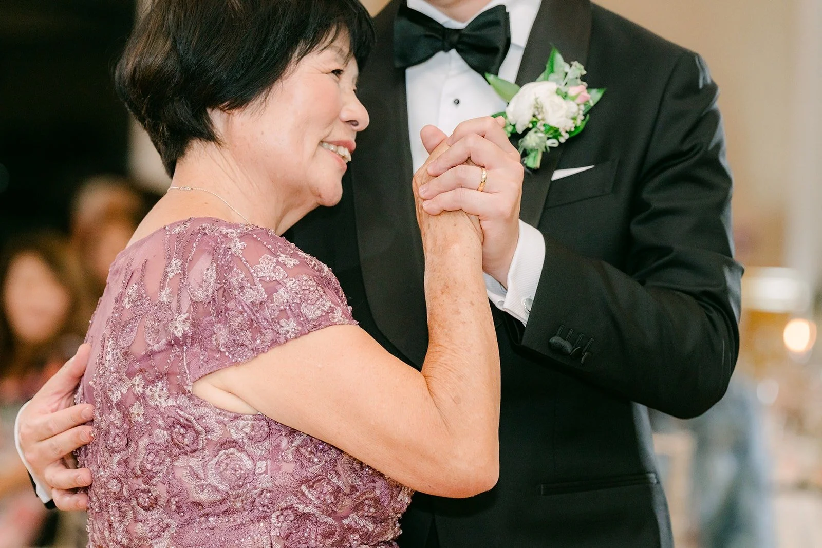 A tender moment during the parent dances