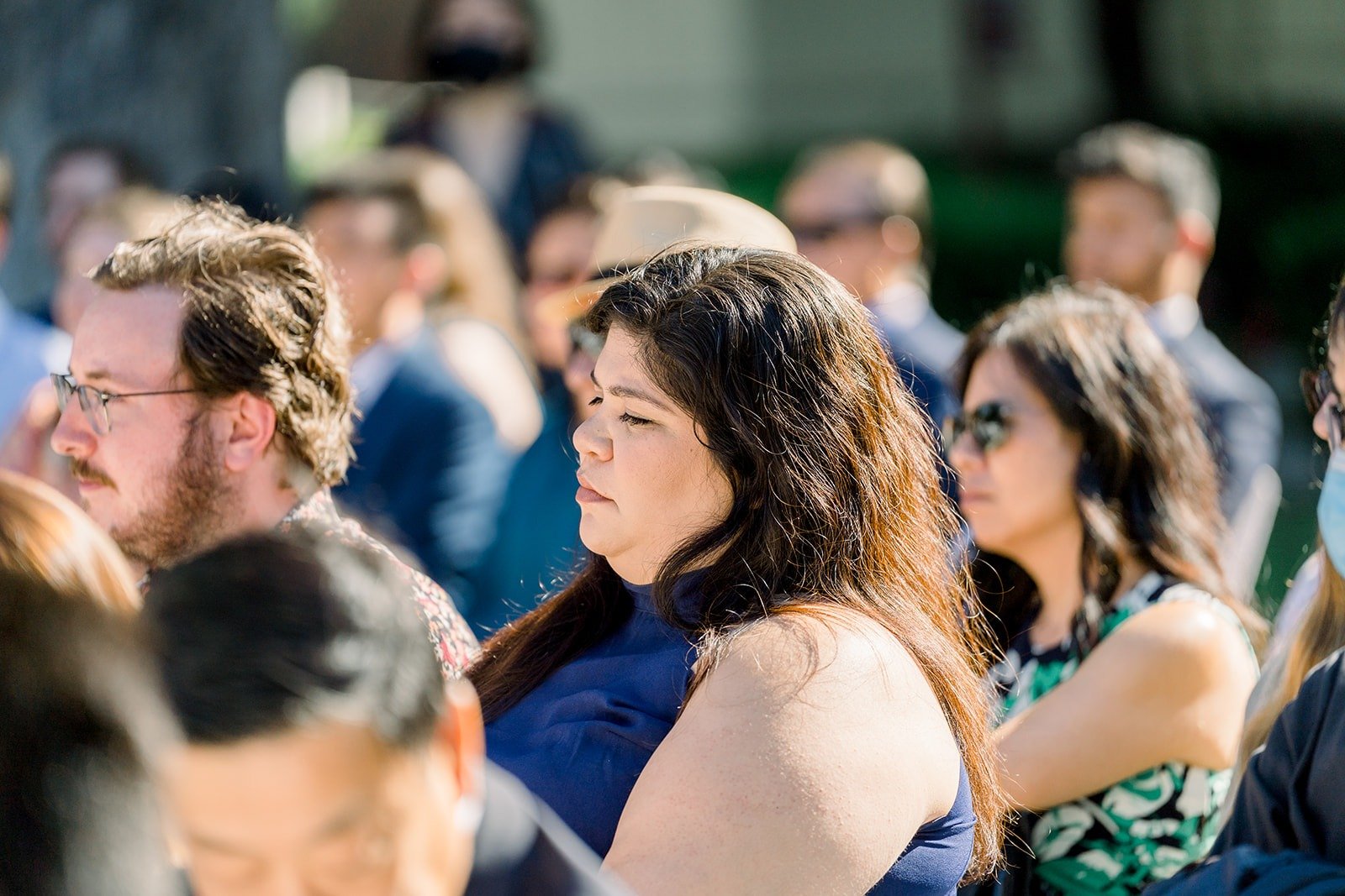 Guests watching the ceremony