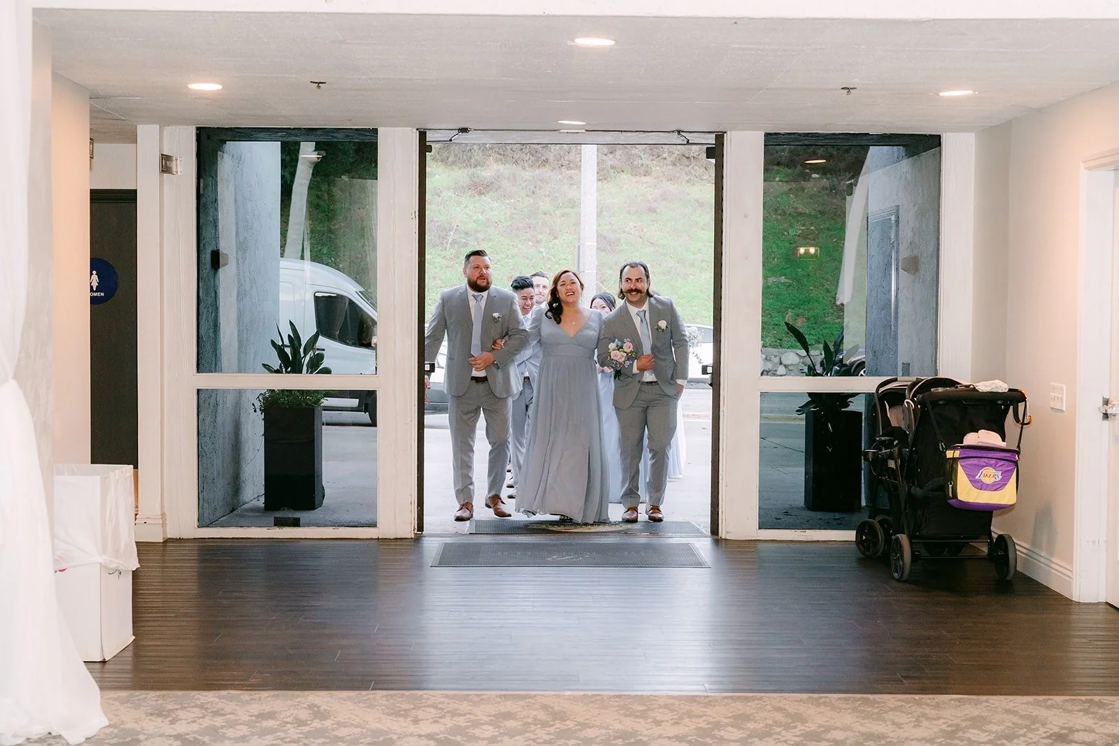 The doors of the Mediterranean Ballroom opening for the grand entrance