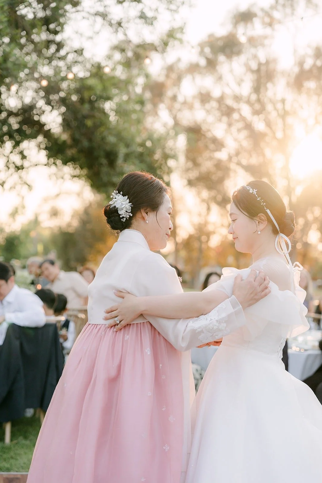 Amy and her mom laughing during their dance