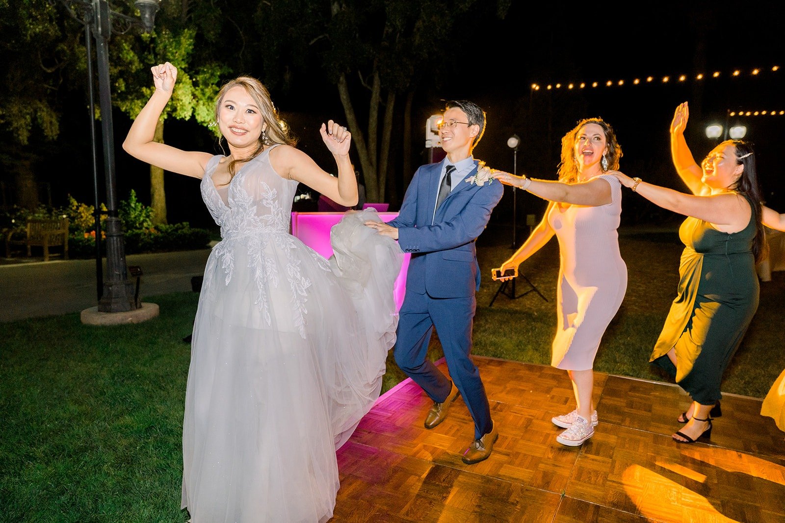 Ariel dancing with her friends to end the night, photographed by One and Only Production