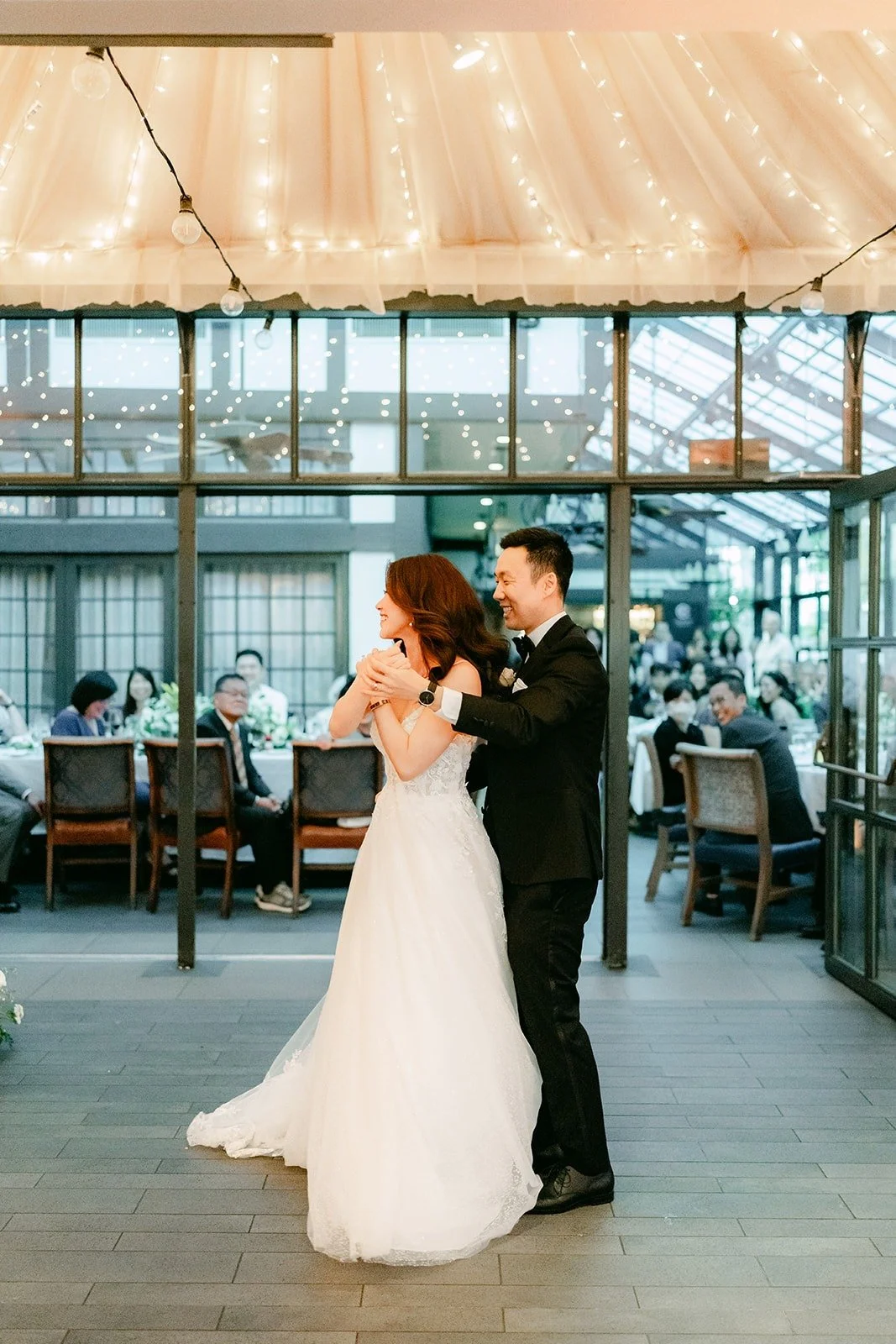 Jason dipping Valerie during the first dance