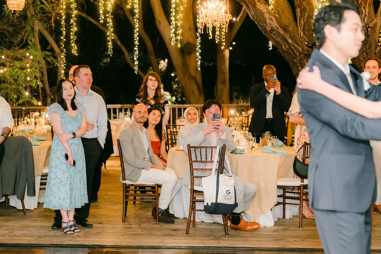 First dance twirl in front of family and friends