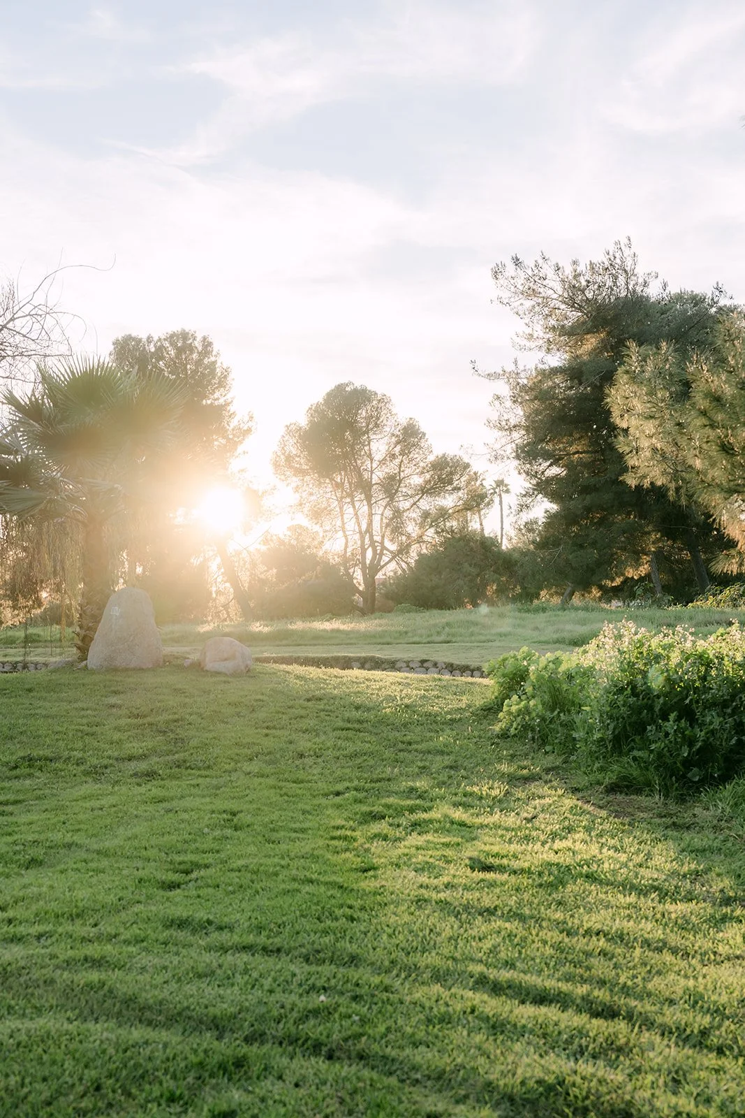 The sun setting over the golf course at Sierra La Verne.
