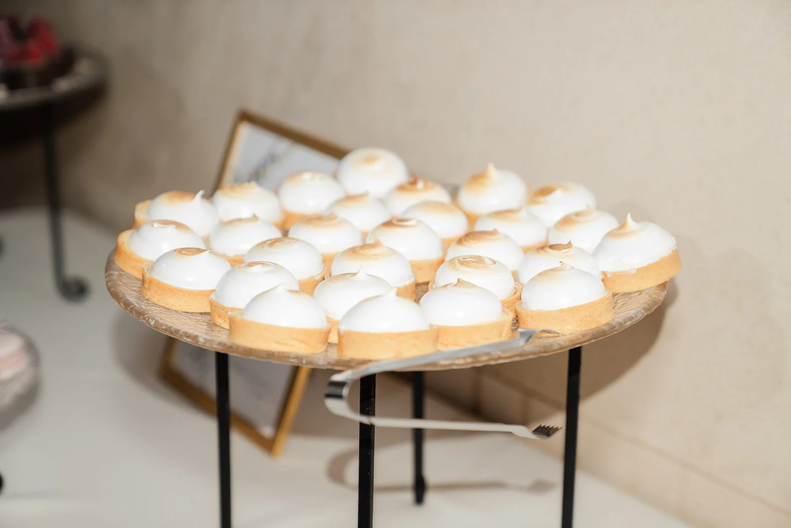 Dessert tray of cream puffs