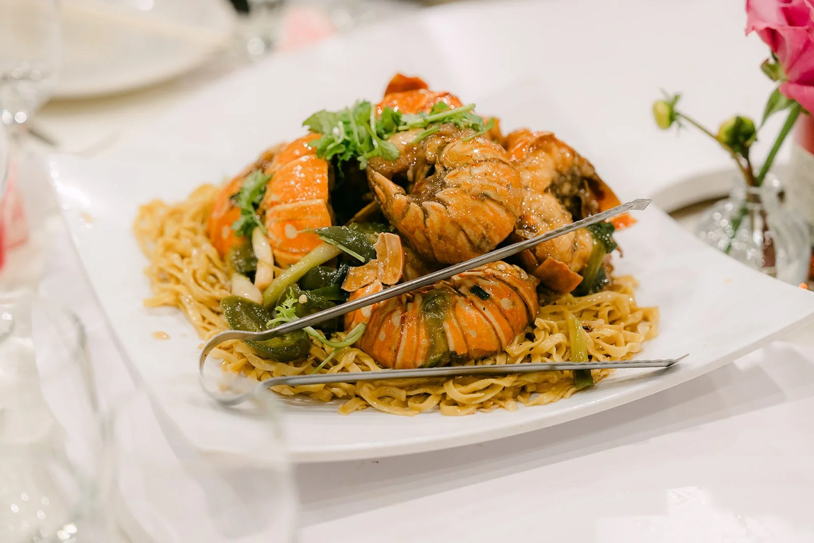 Dinner served by Paracel Events and Catering