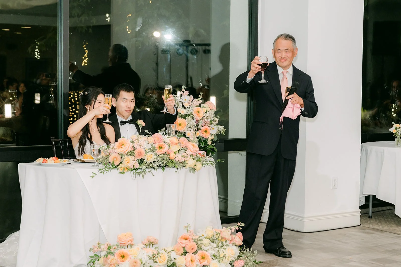 A family member giving a speech