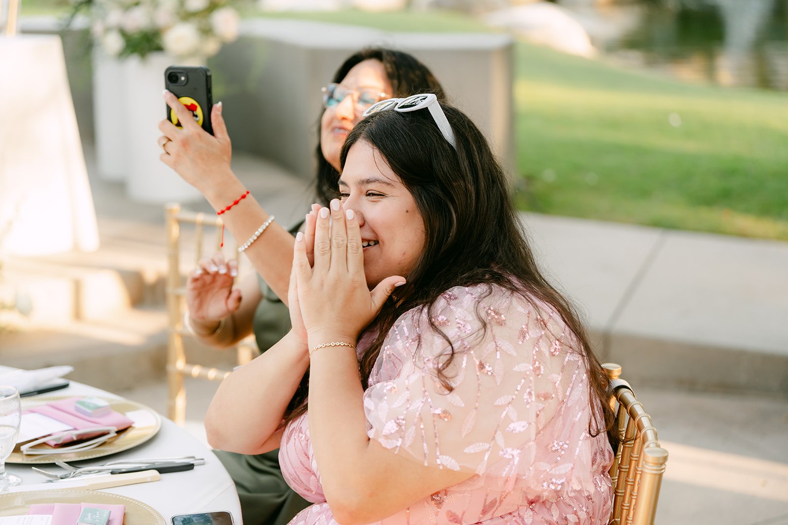 Guests reacting during the grand entrance.