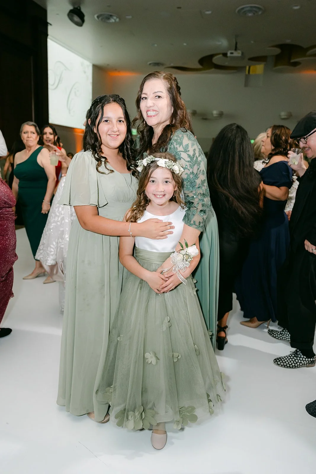 Fernanda dancing with a little guest.