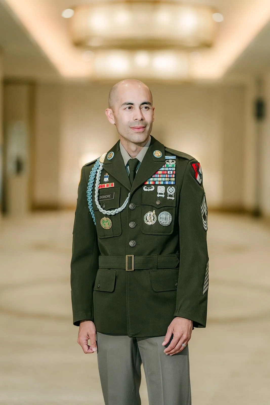 Daniel in his military dress uniform at The Westin Anaheim Resort