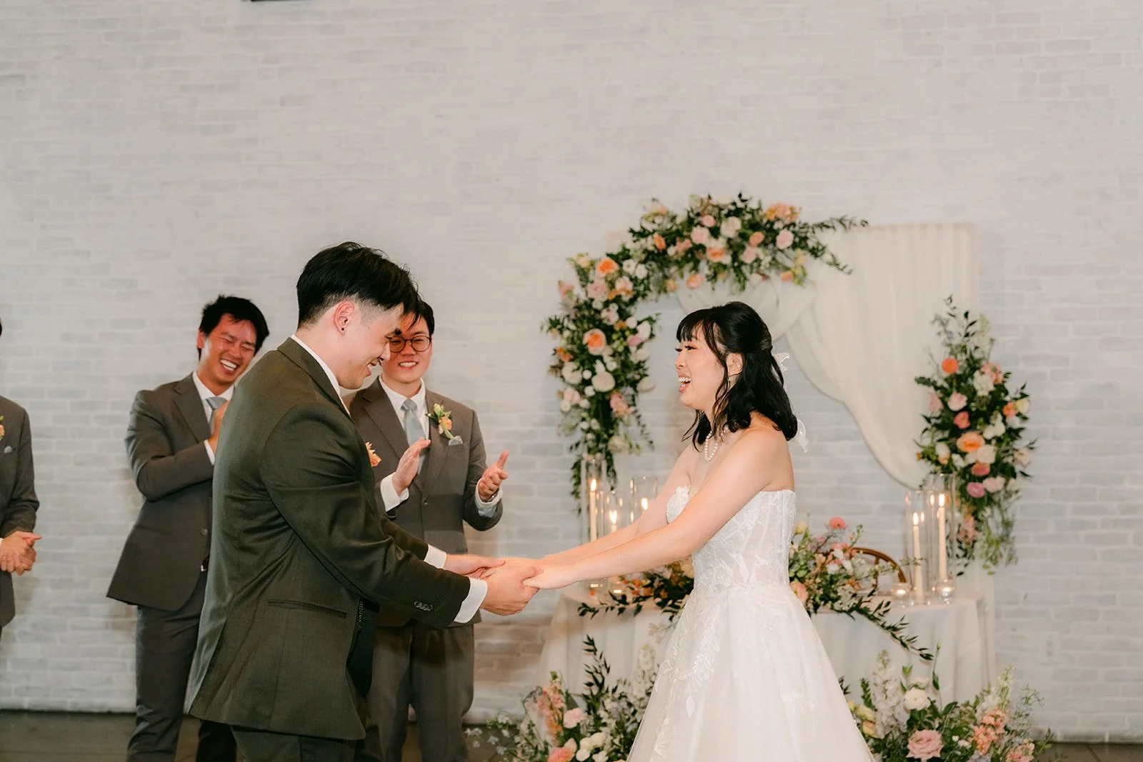 Vivian and Alex starting their first dance