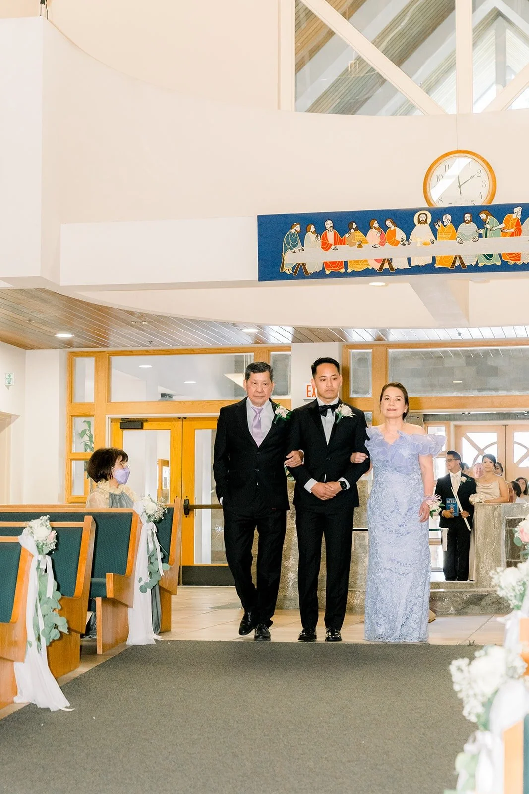 Ralph walking down the aisle at St. Paul the Apostle Catholic Church