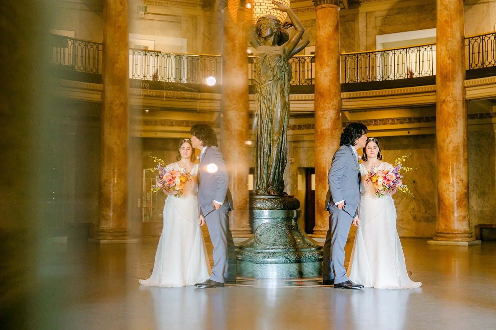 Jessie and Philip in the marble Rotunda, photographed by One and Only Production