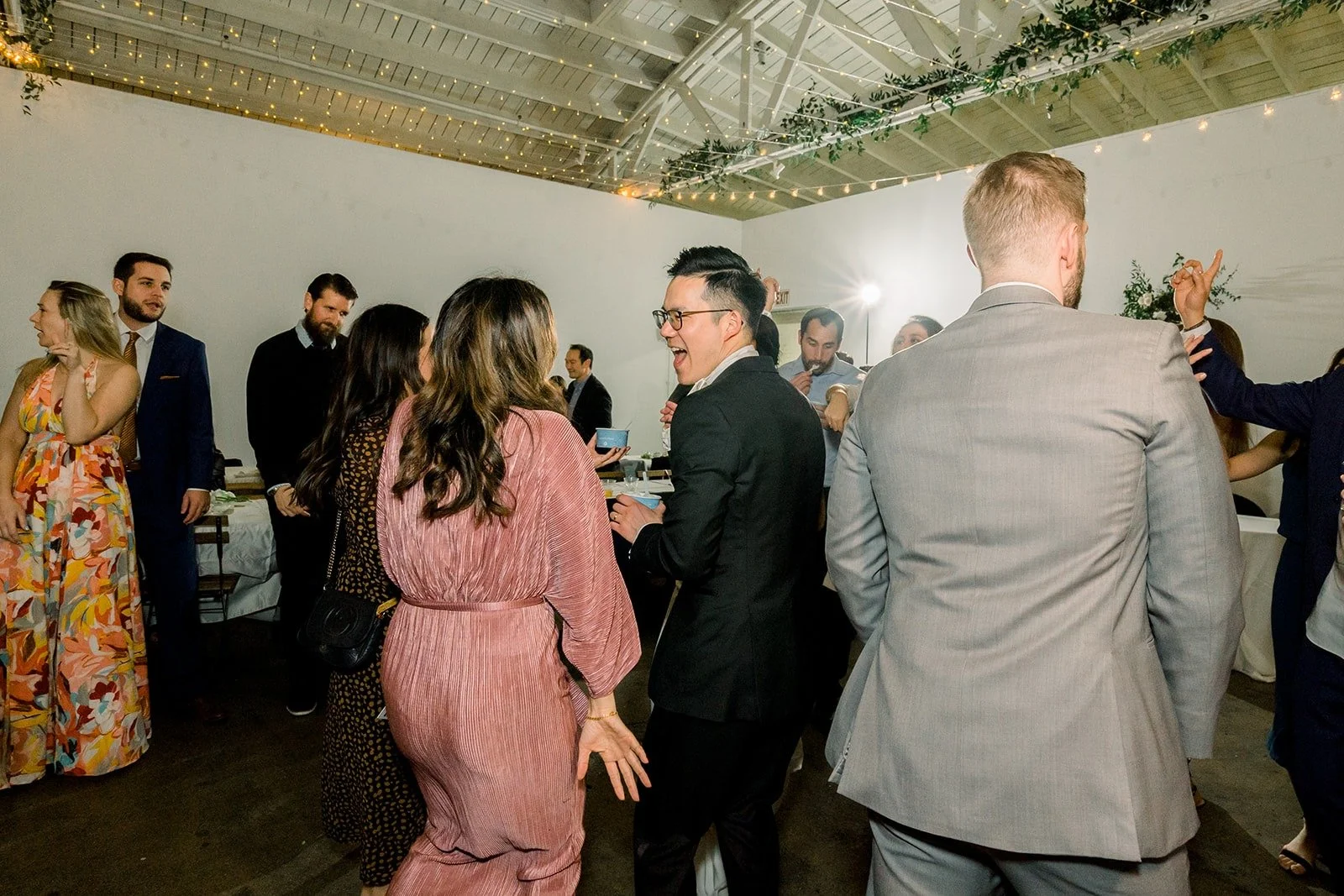 The dance floor fills up