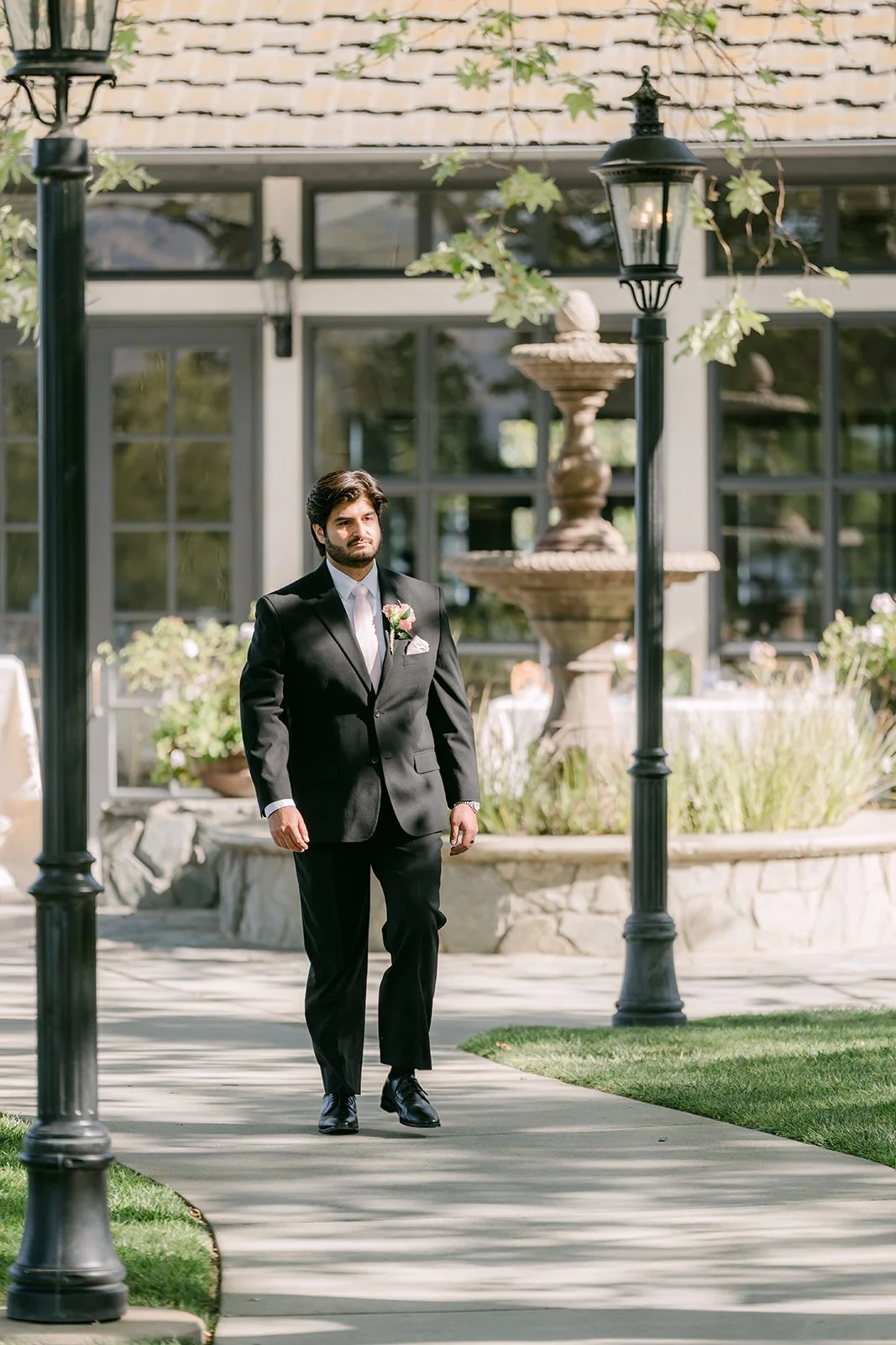 A family member walking down the aisle