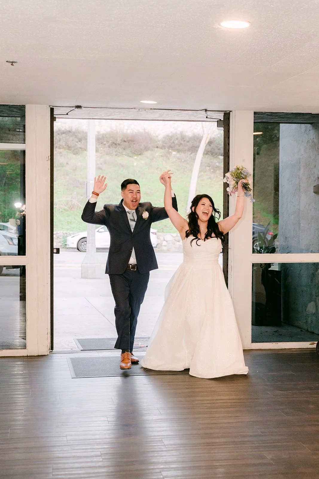 Florence and Jordan making their grand entrance