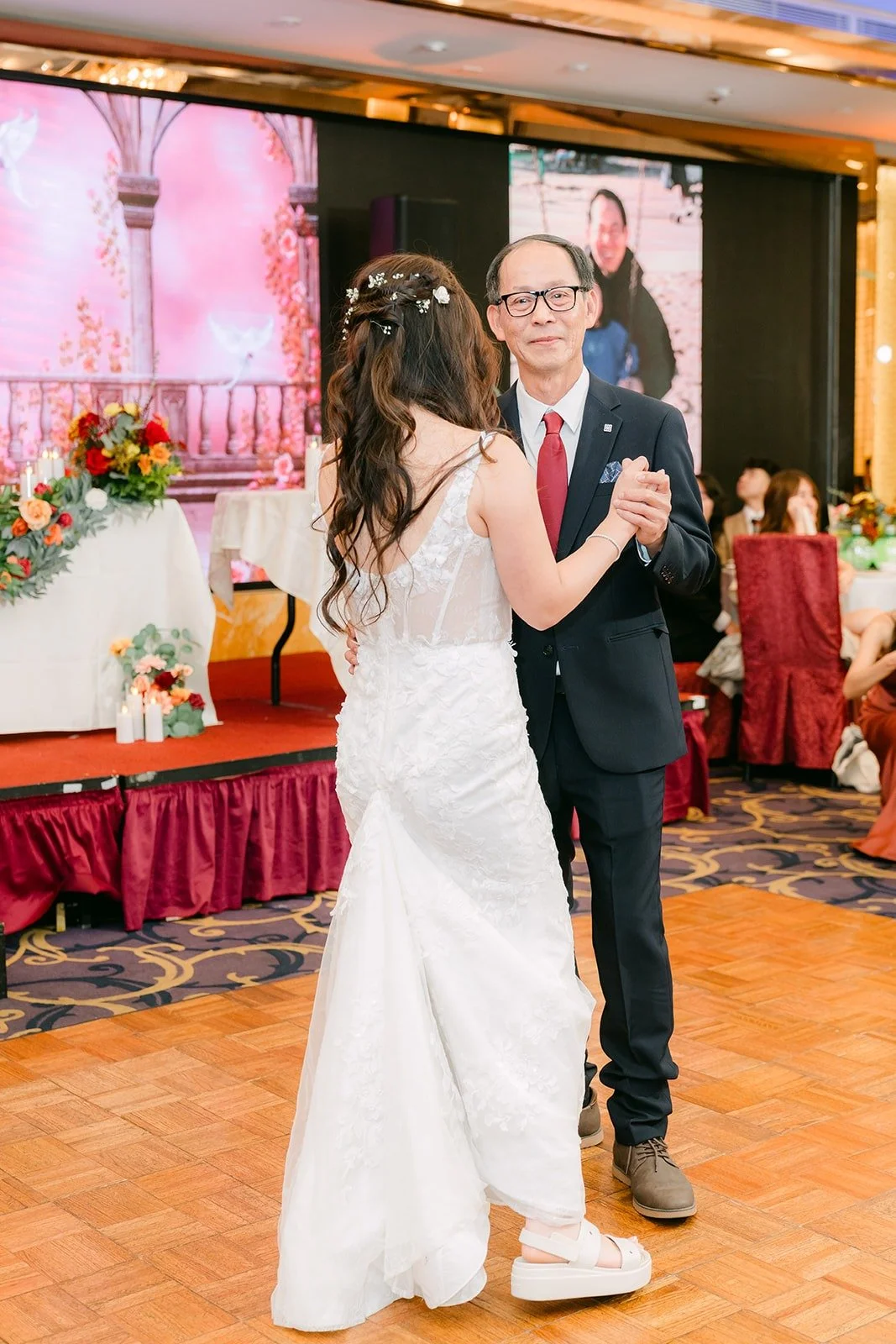 Shayna dances with a parent