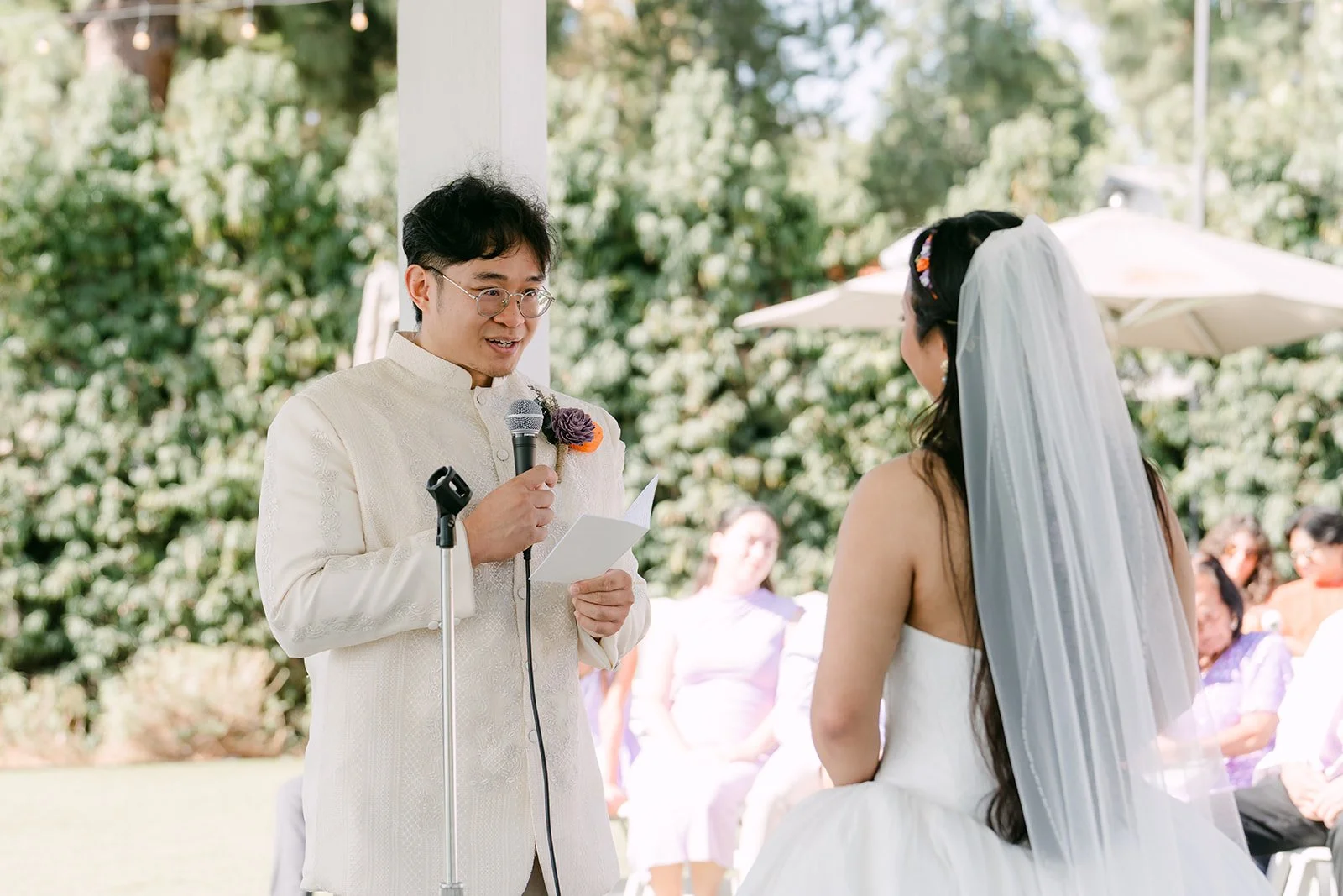 Jacob reading his vows