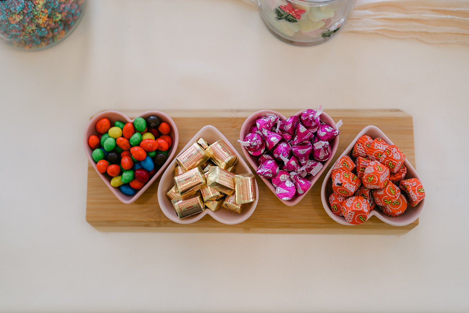 Candies set out for guests