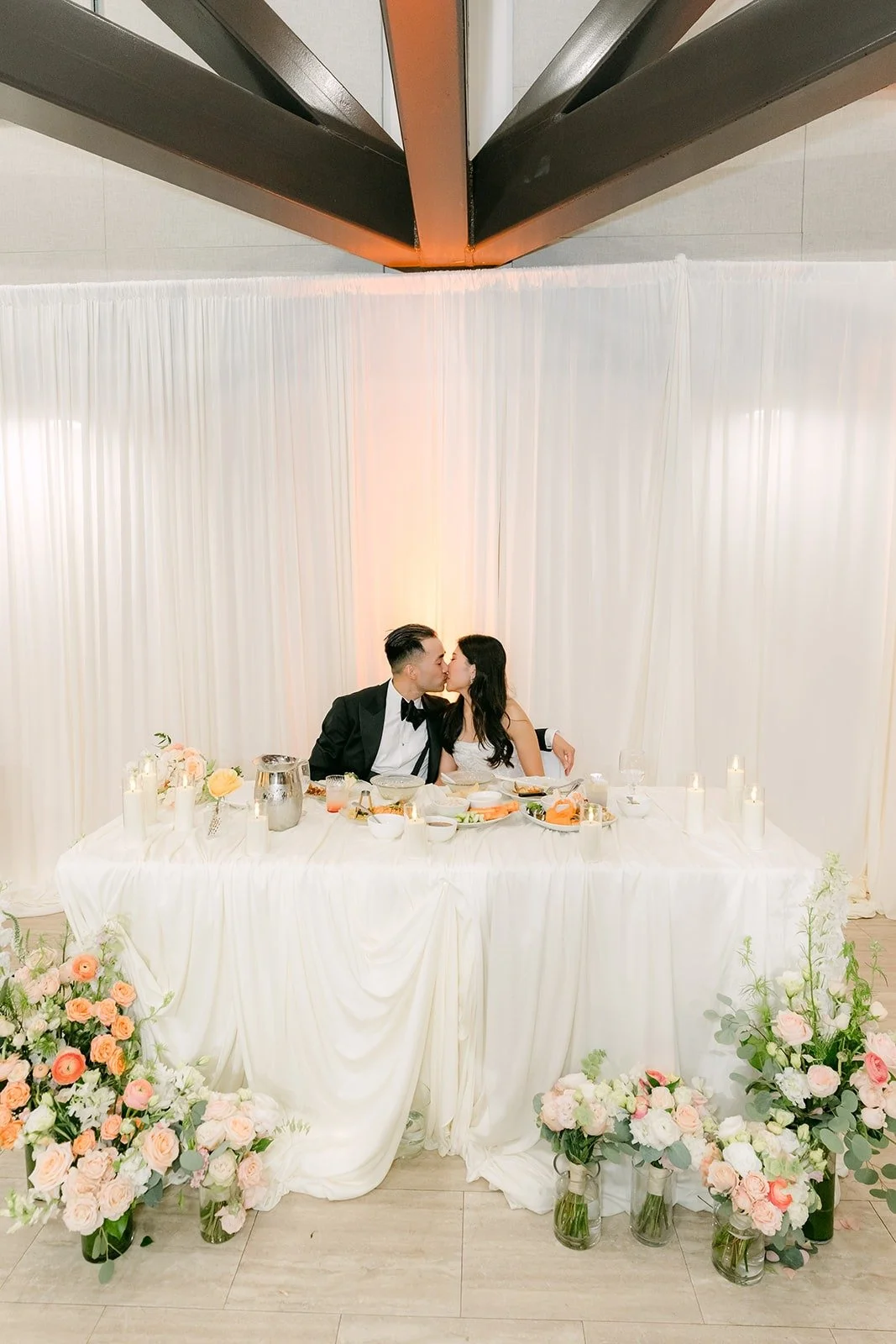 Kim and Vincent at their sweetheart table