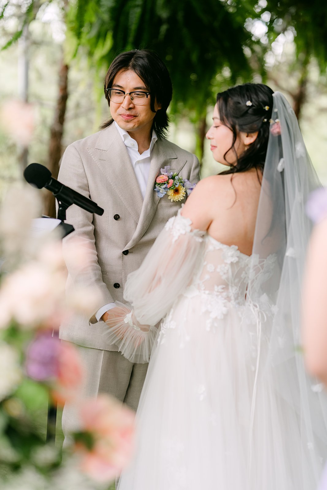 Mike reading his vows to Kat