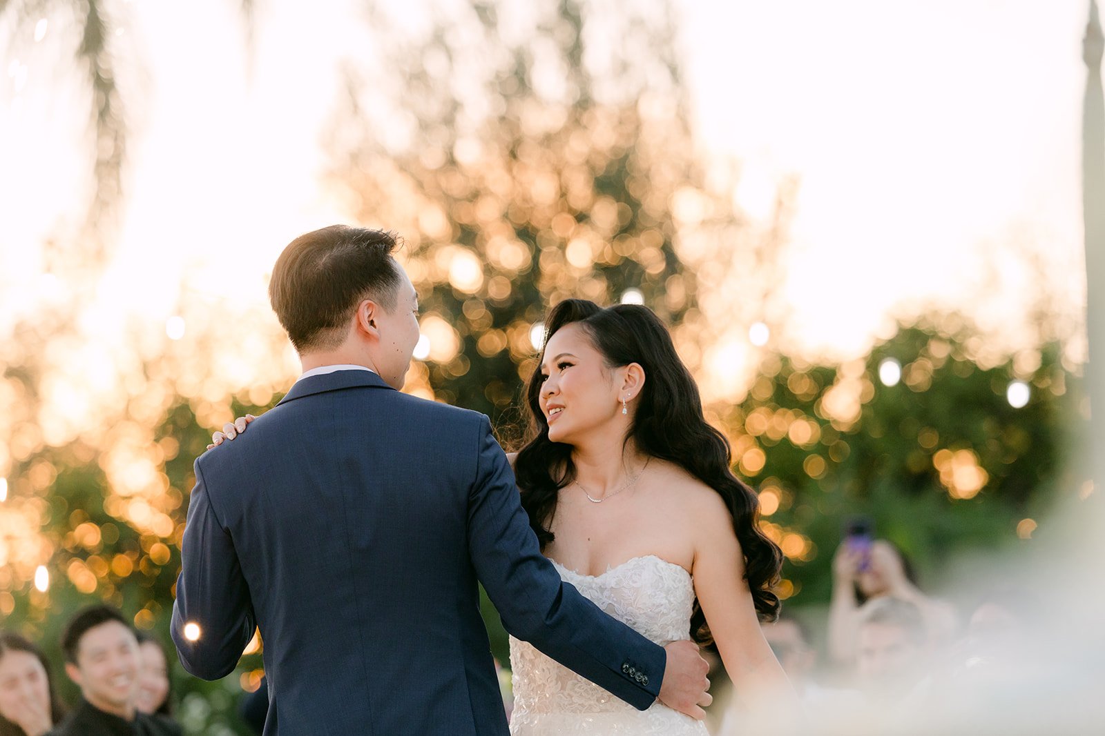 Vannie laughing during the first dance.