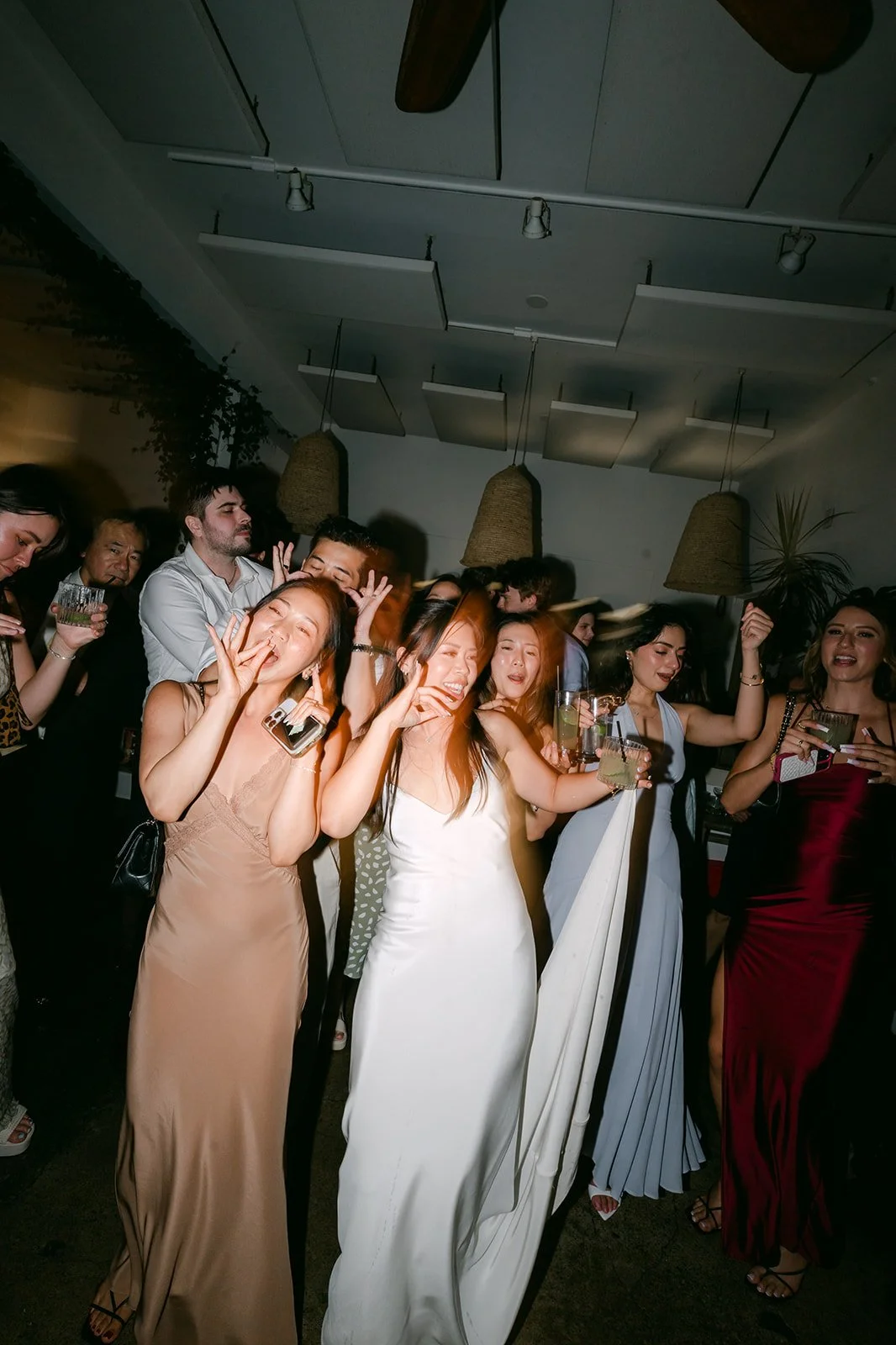 Justine on the packed dance floor