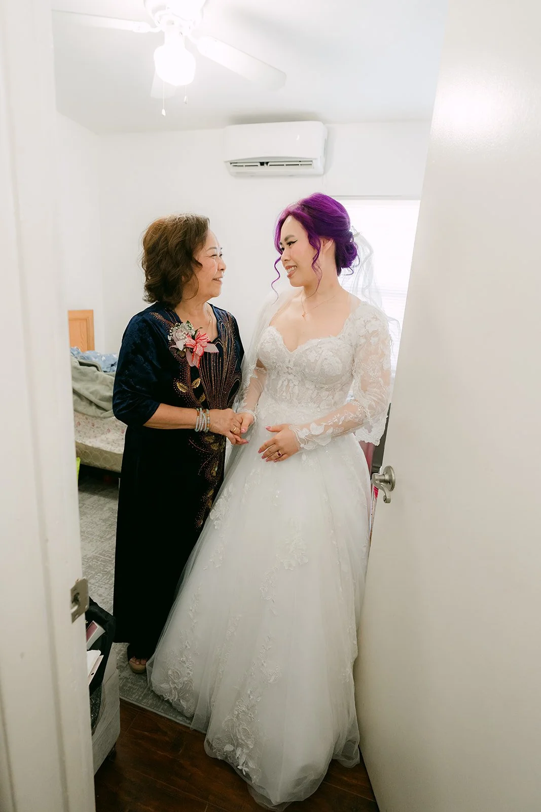 Vanessa's mom walking her out.