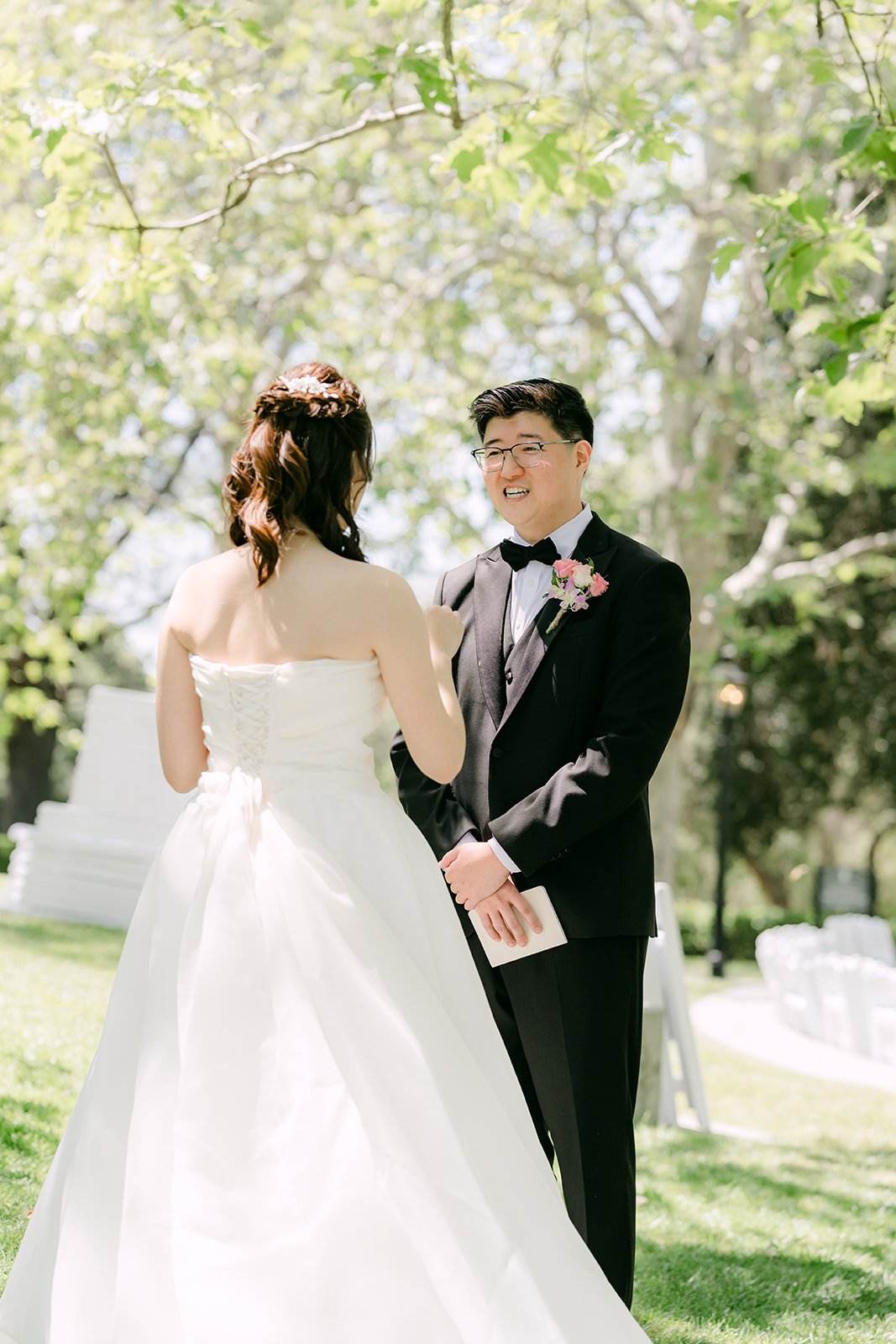 Judy and Joshua exchanging private vows