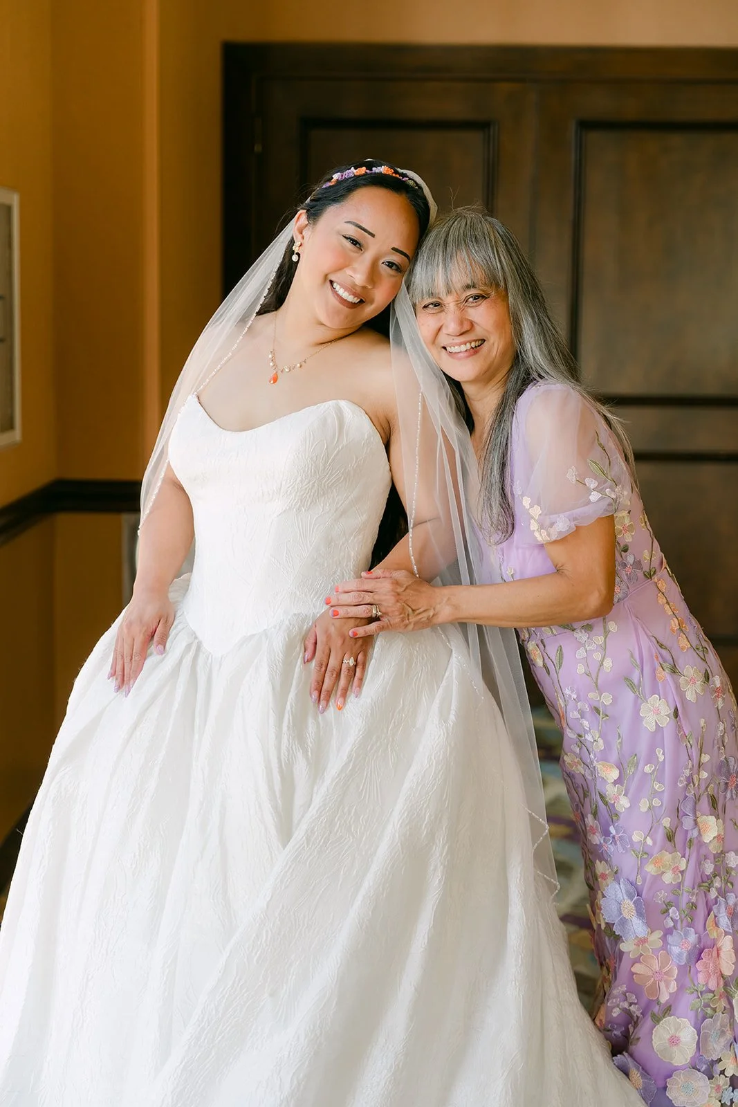 Angela laughing with her mom