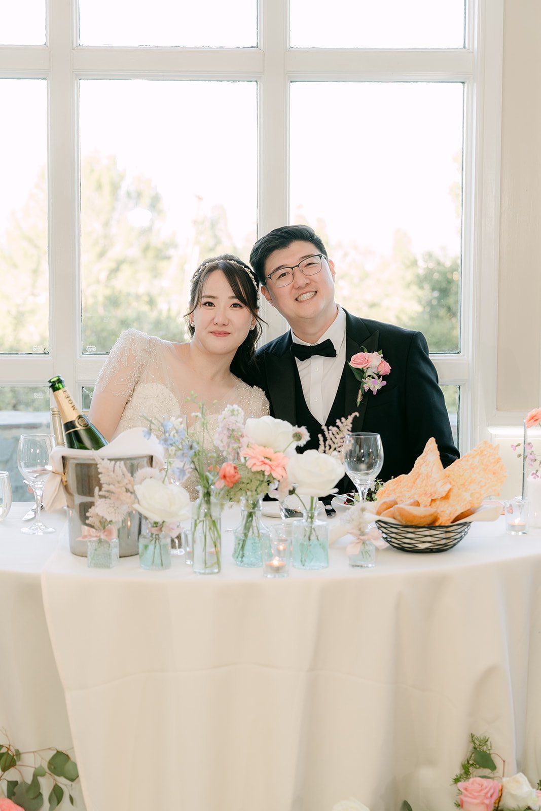 Judy and Joshua at their sweetheart table