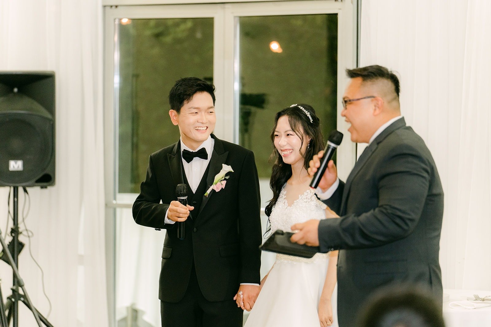 Jeannie and Eunsang being interviewed by the MC