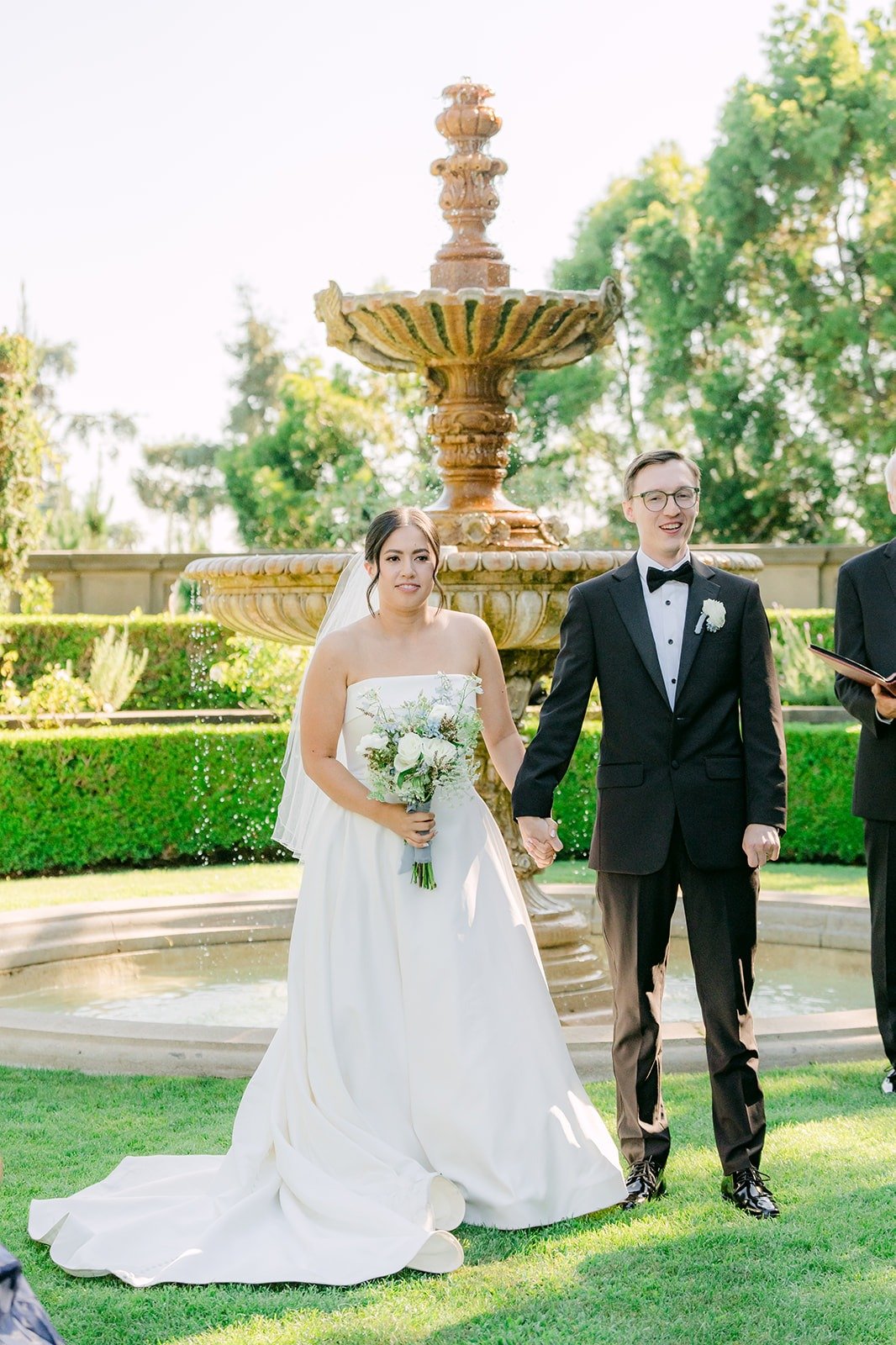 Brianna and Nik just married in front of the Greystone fountain