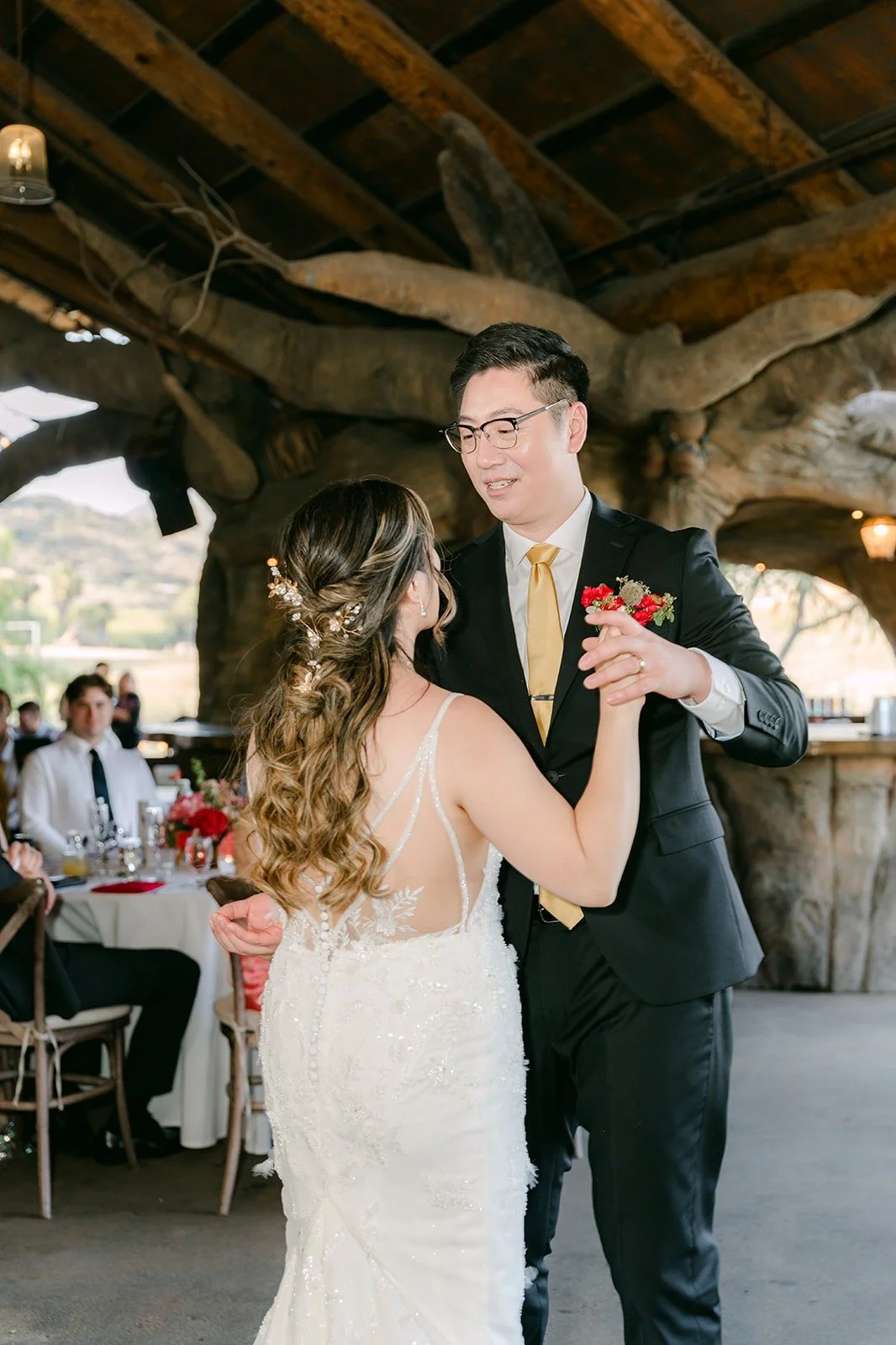 Zach holding Joanne close during their first dance