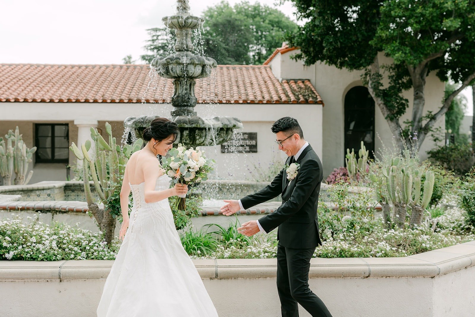 Eric reaches out to Eunice during their first look by the fountain