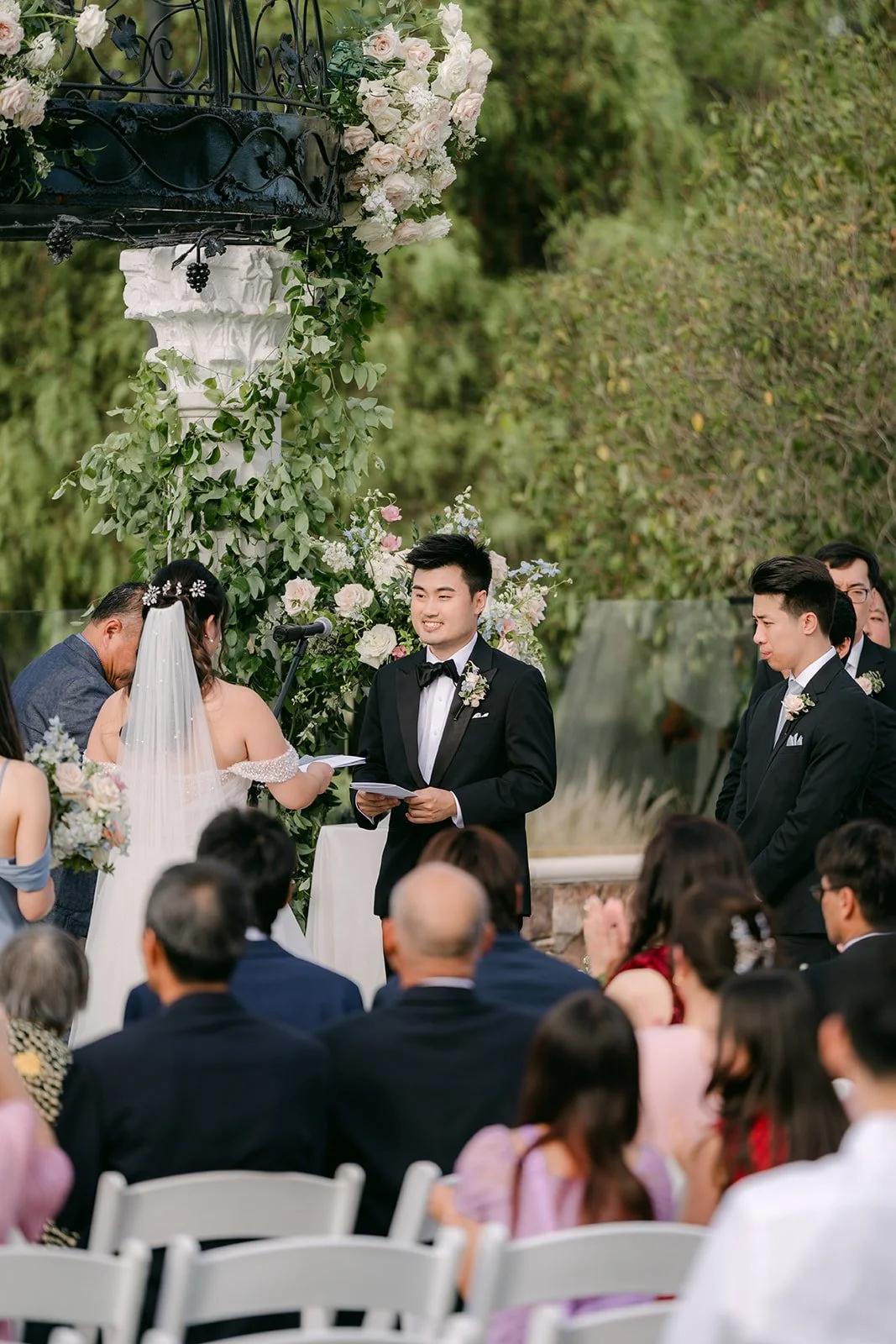 Kenny reading his vows