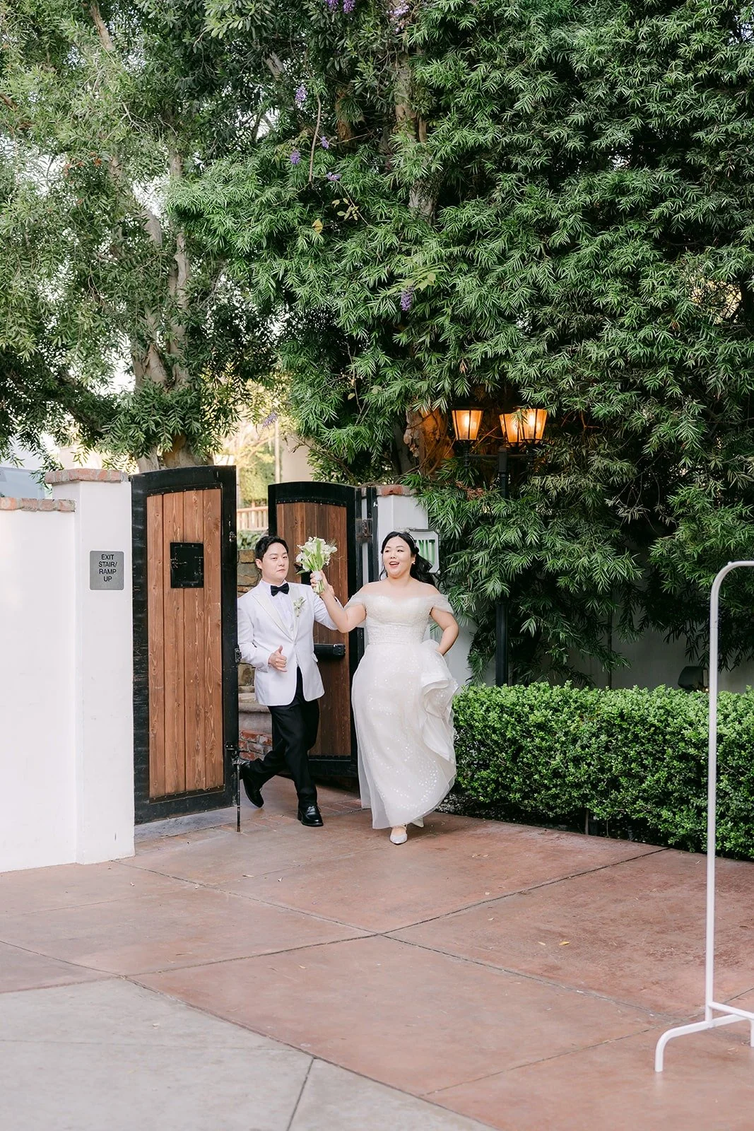 Chorok making her entrance into the reception at Franciscan Gardens