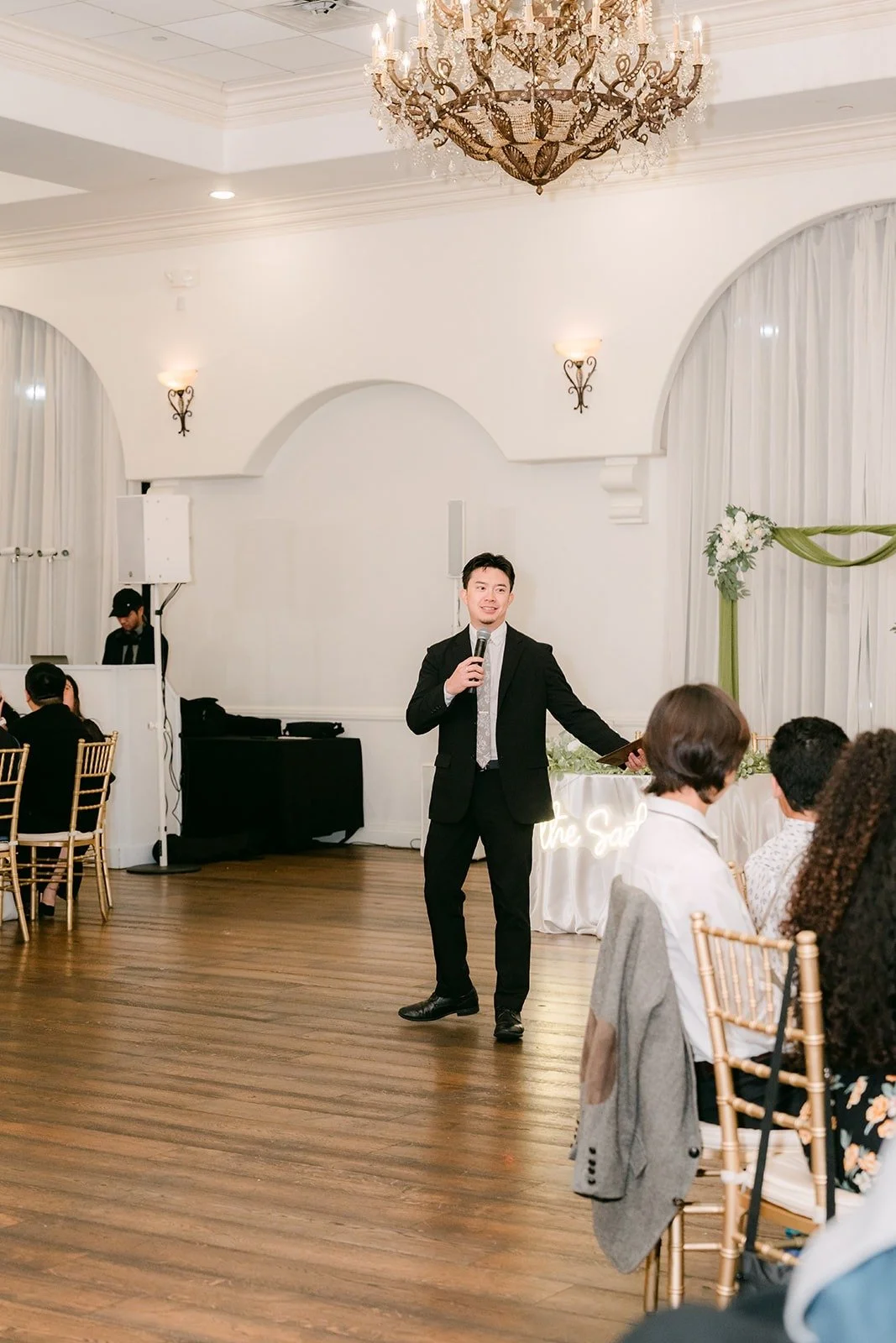 The emcee from 949 Studio announcing the grand entrance