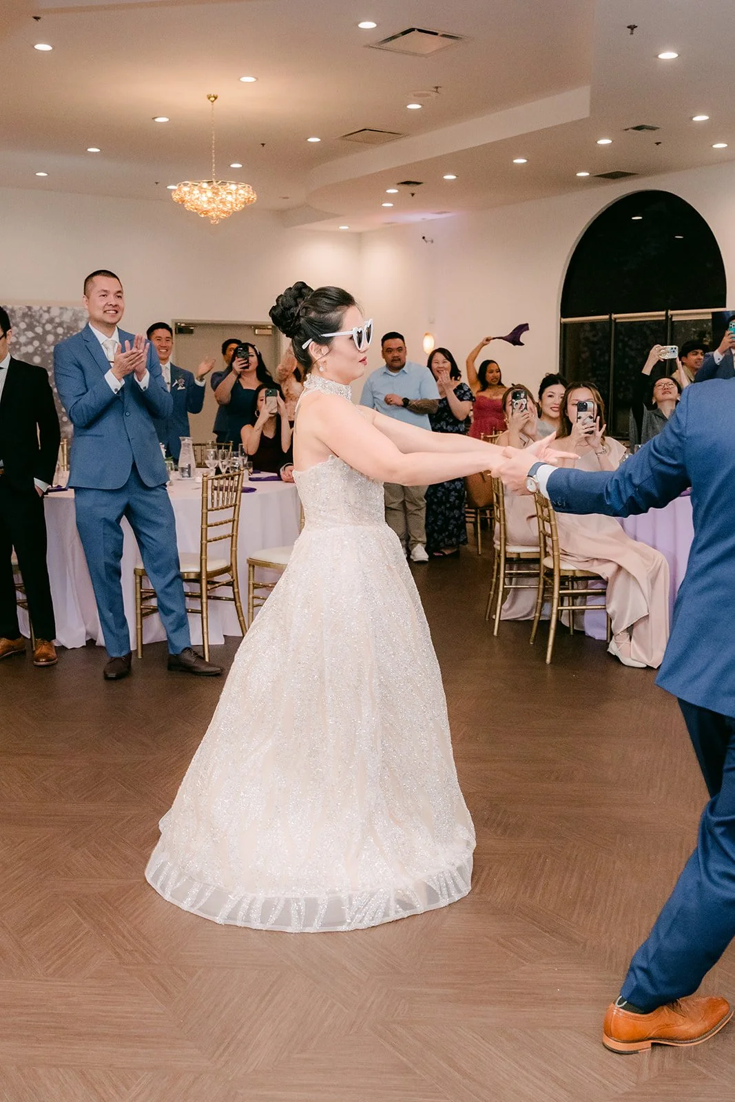 Kate and Michael dancing during their grand entrance.