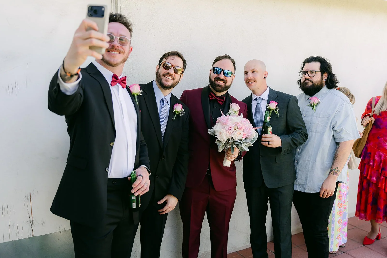 Ryan and his friends taking a selfie before the door games.