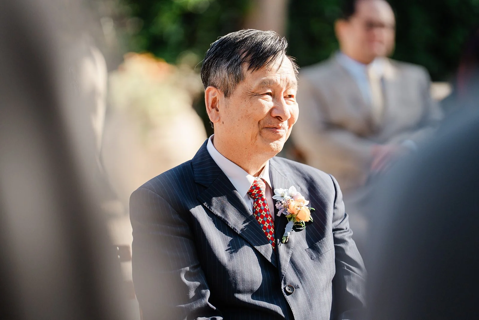 Constance's dad watching the vows