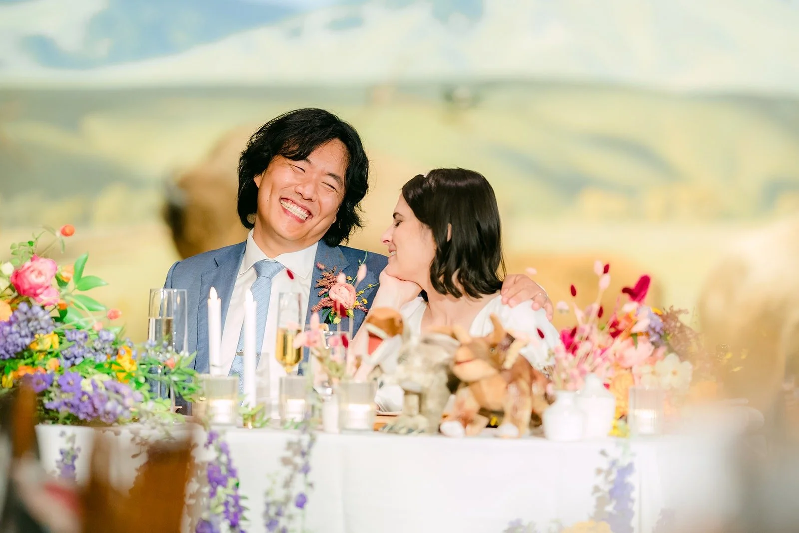 Philip laughing at the head table